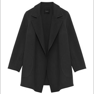Theory Navy Clairene Wool-Cashmere Coat